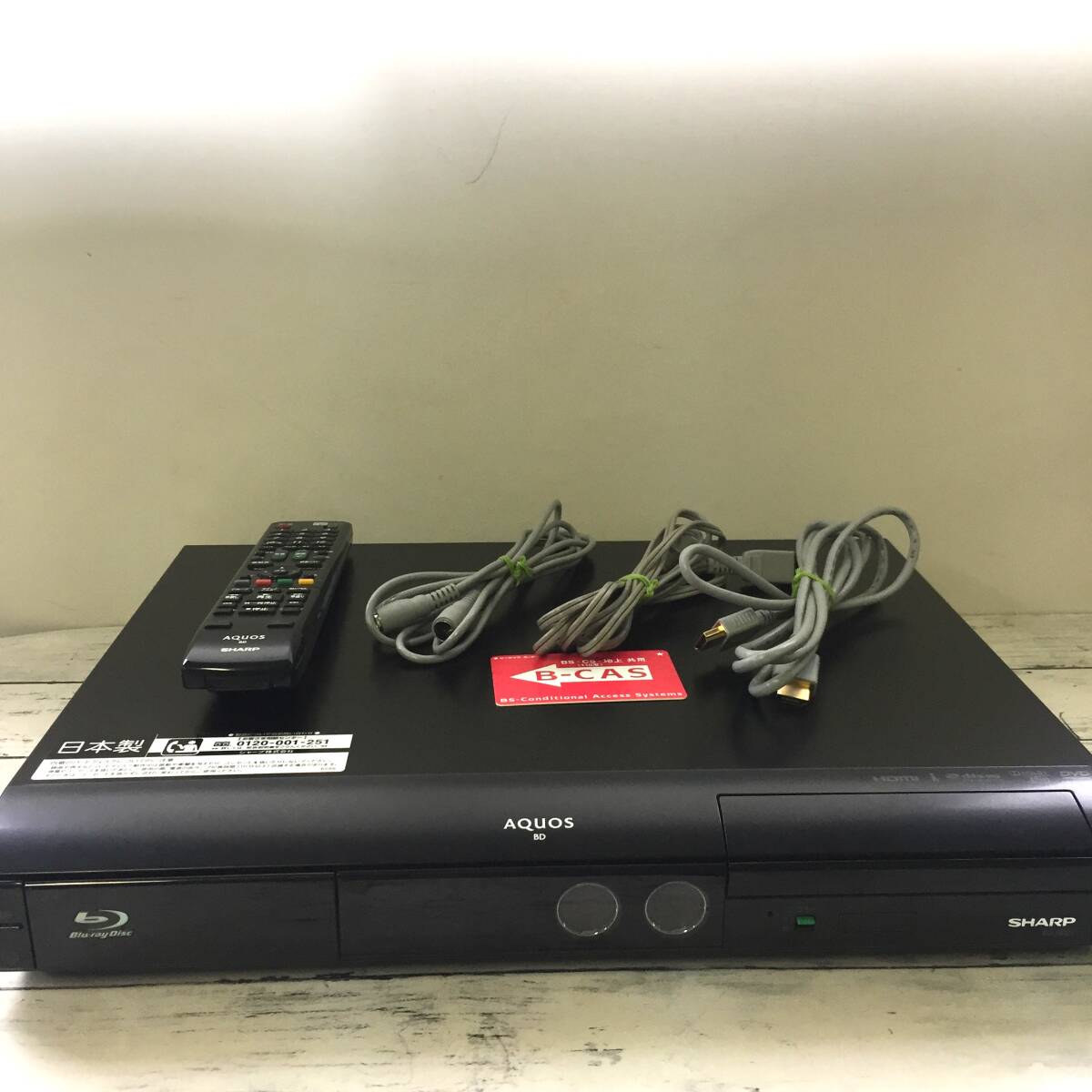 SHARPシャープ AQUOS ブルーレイレコーダーBD-HD22 通電確認済 ジャンク D5063拍卖