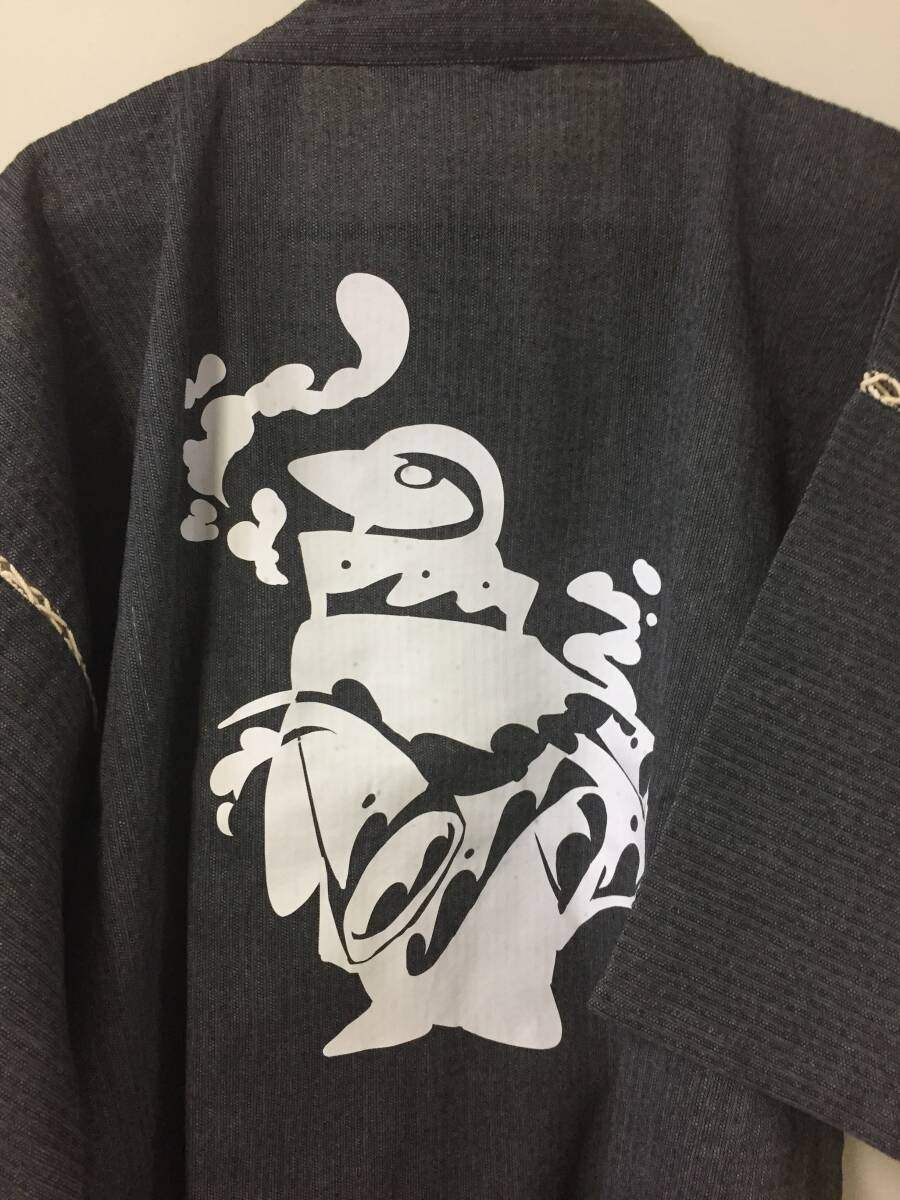 4L 甚平 キャラクター甚平 ペンギン 大きめ 和装 和服 着物 お出かけ着 IA5067拍卖