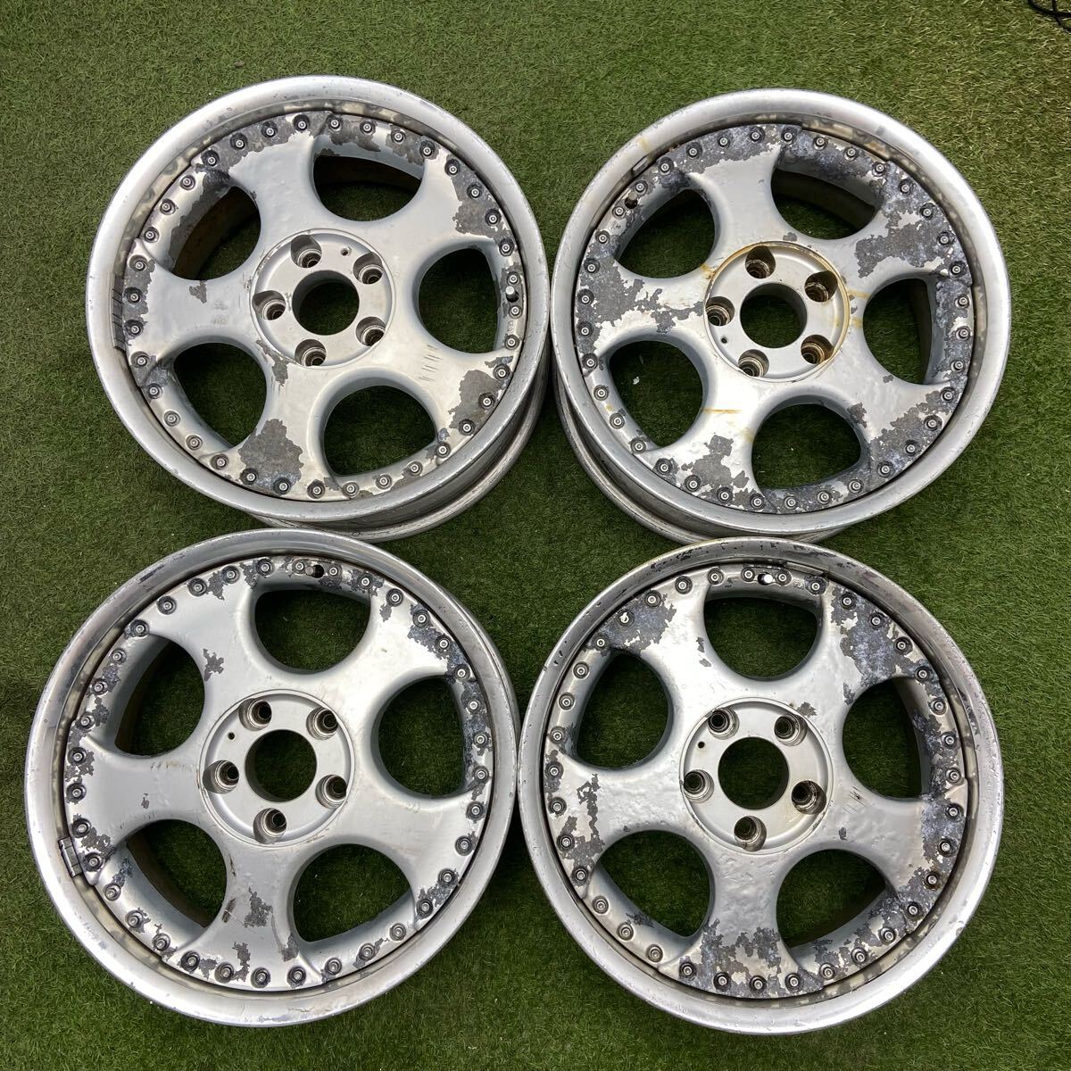 【0932】17インチ 7.5JJ WORK ワーク 17×7.5JJ ET+41 PCD114.3 5穴 ハブ径73 中古アルミホイール4本拍卖