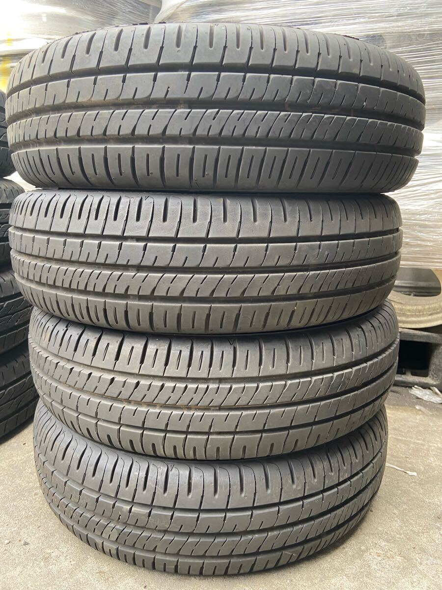 【0906】13インチ★オンロード DUNLOP ENASAVE EC204 155/65R13 73S 2022年製 8分山 夏用 中古タイヤ 4本セット拍卖