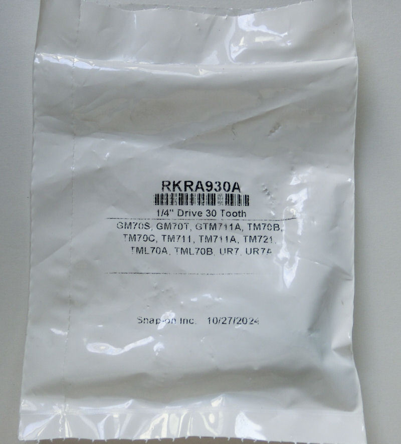 即落価格 TM70,TM711 リペアキット Snap-on (スナップオン) 1/4差込み 30ギヤ RKRA930A 並行輸入 新品未使用拍卖