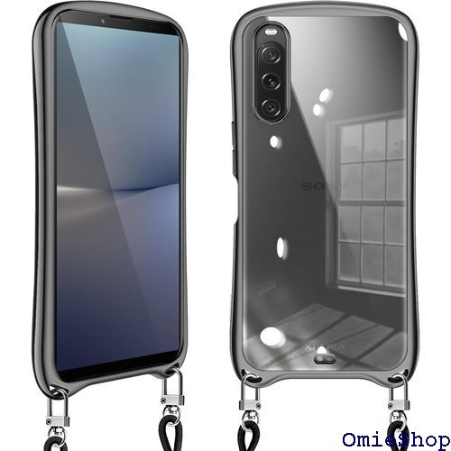 Xperia 10 V ケース ショルダー クリア x 韓国 透明 TPU 長さ調整可能 取り外し可能 ブラック 1939拍卖