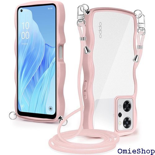 OPPO Reno9 A/OPPO Reno7 A ケ 取り外し可能 長さ調整可能 ワイヤレス充電対応 ピンク 2462拍卖