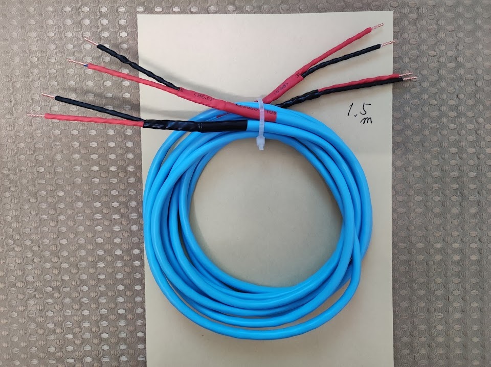 LANケーブルで自作 スピーカーケーブル 1.5m×2拍卖