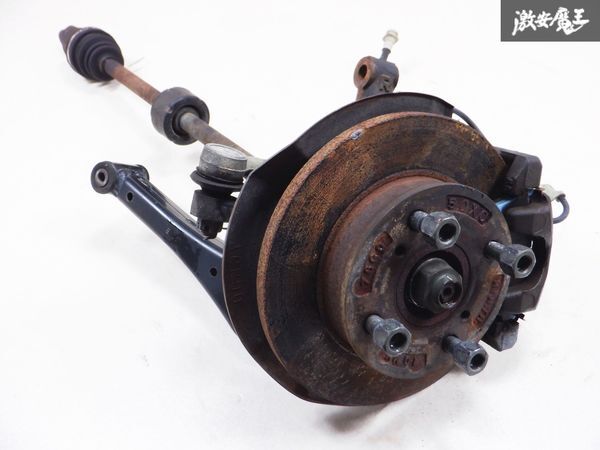 実動車外し!! スズキ純正 HA12S アルト F6A 5MT フロント 右 運転席 ハブ ローター キャリパ― ナックル ドライブシャフト付棚拍卖