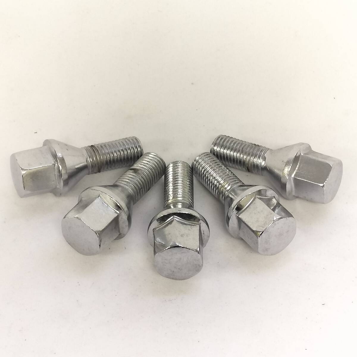 ラグボルト M12xP1.5 17HEX 首下25mm テーパー メッキ 5本セット 新品 ベンツ アウディ BMW ワーゲン オペルなど 〈1797〉 特価品拍卖