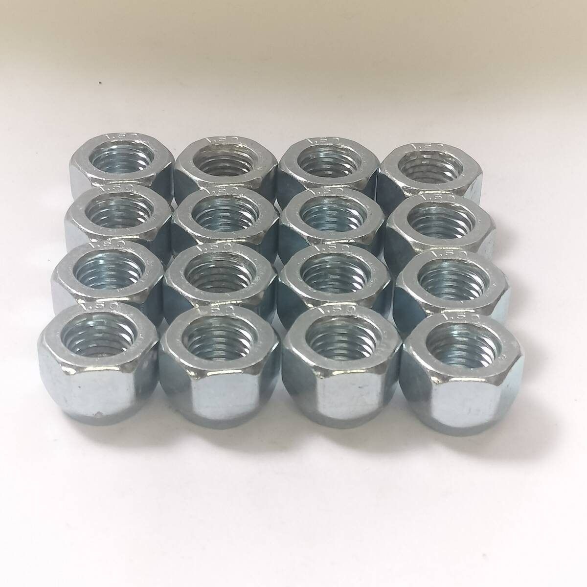 ホイールナット M12 x P1.5 19HEX 14mm シルバー 貫通タイプ 16個セット 新品 トヨタ ホンダ マツダ ミツビシ ダイハツ 〈0145〉 特価拍卖