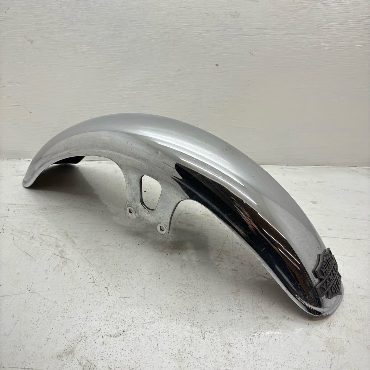 01414 ヤマハ SR400 フロントフェンダー メッキ クローム フェンダー拍卖
