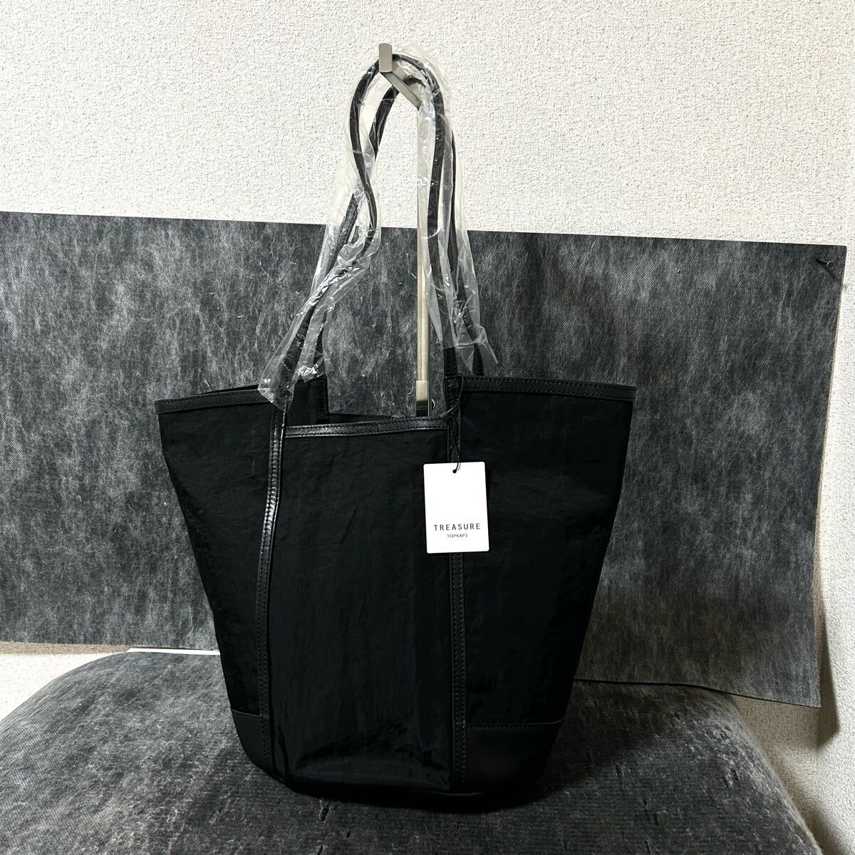【タグ付新古品/定価¥14800】TOPKAPI トプカピ トートバッグ ハンドバッグ ナイロン ブラック *107拍卖