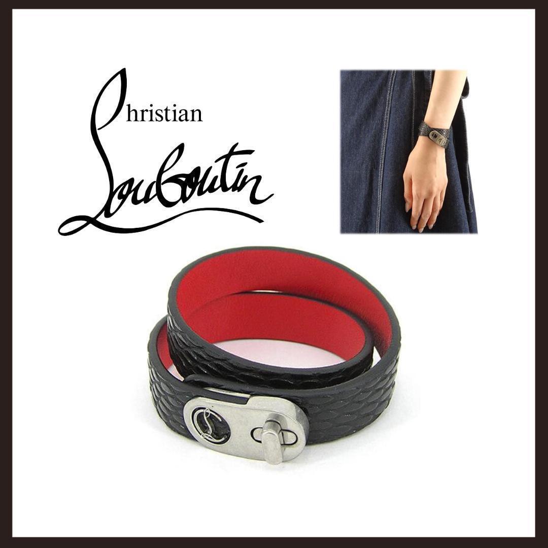 ○★新品 未使用 Christian Louboutin エリーサ ブレスレット ブラック S(クリスチャンルブタン)○●拍卖