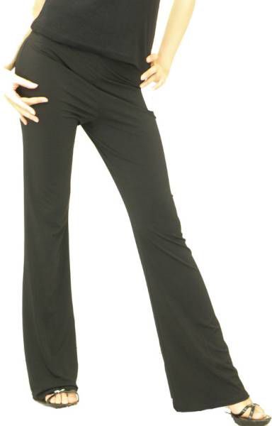 ブーツカットパンツ フィットネス 社交ダンス ヨガパンツ らくらくパンツ 黒ブラック 旅行 ダンス体操 サイズXL拍卖