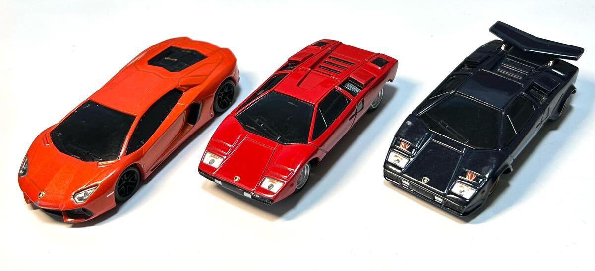 ランボルギーニ カウンタック ウォルターウルフLP500S カウンタックLP400 アヴェンタドールLP700 プルバック 全長8〜9cm 3台 送料230円拍卖