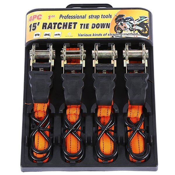ラチェット式 ラッシング タイダウン ベルト 4本セット ODGT1-TA040拍卖