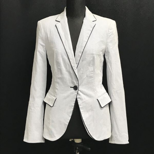 ザラベーシック/ZARA BASIC★テーラードジャケット【レディースS/ライトブルー/ストライプ柄】Jaket/Jumper◆BH877拍卖