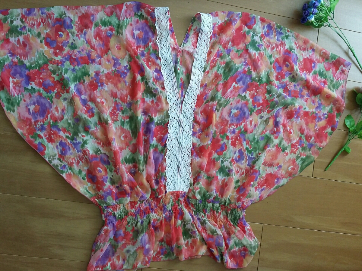 新品同様★Chesty チェスティ フラワープリント トップス チュニック★F リゾート拍卖