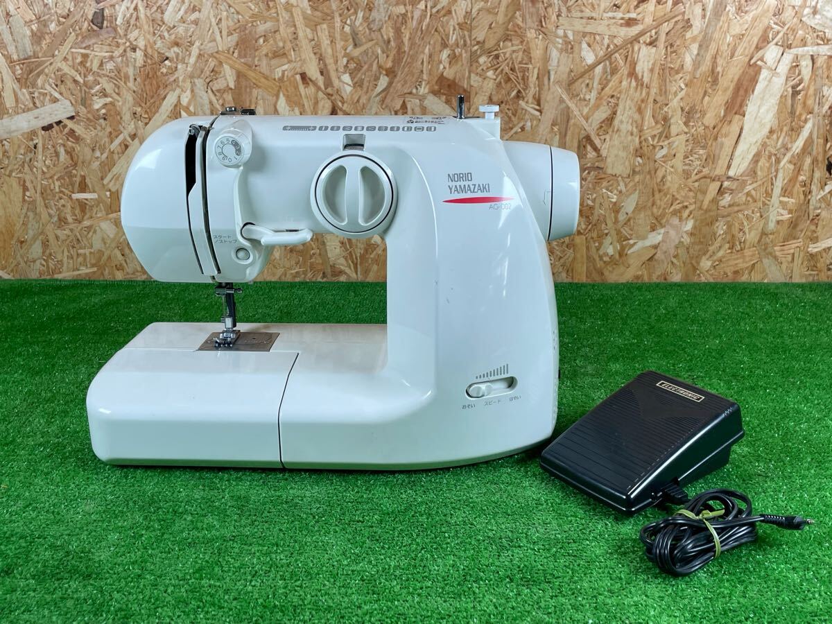 6B98 NORIO YAMAZAKI AG-002N ミシン フットコントローラー付き 針上下OK 現状品 電源コード欠品拍卖