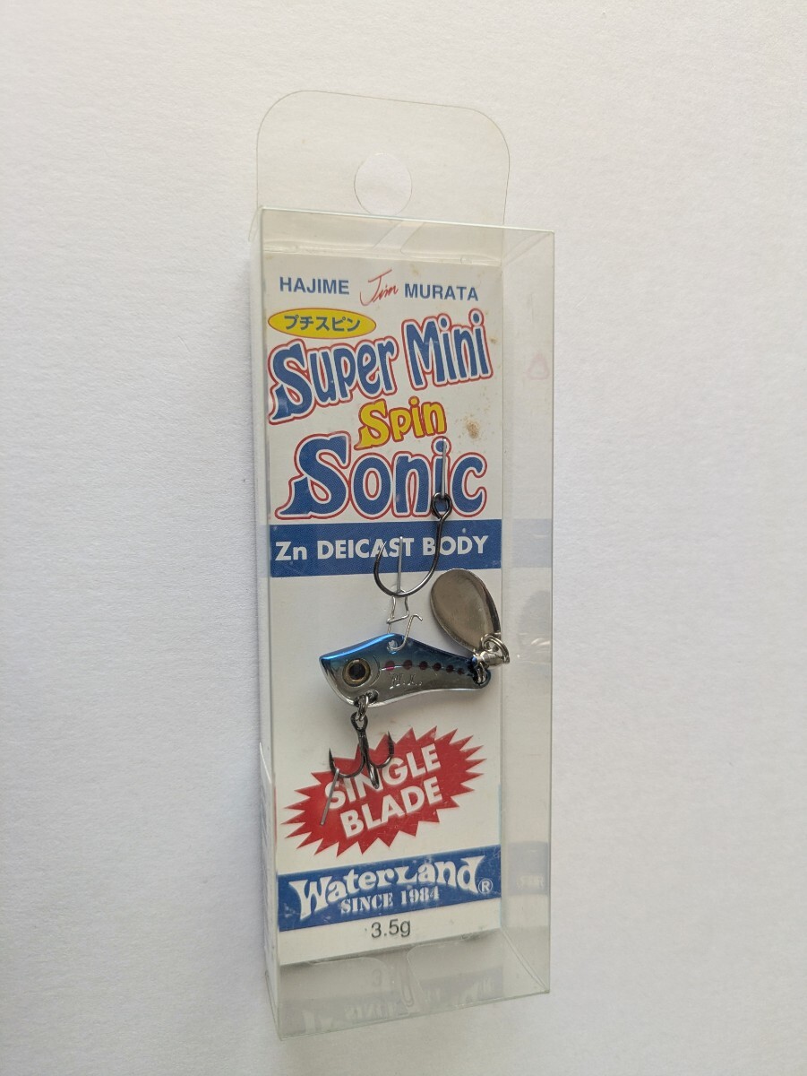 新品  ウォーターランド   プチ スピン ソニック 3.5グラム      ブルー/シルバー イワシ   拍卖