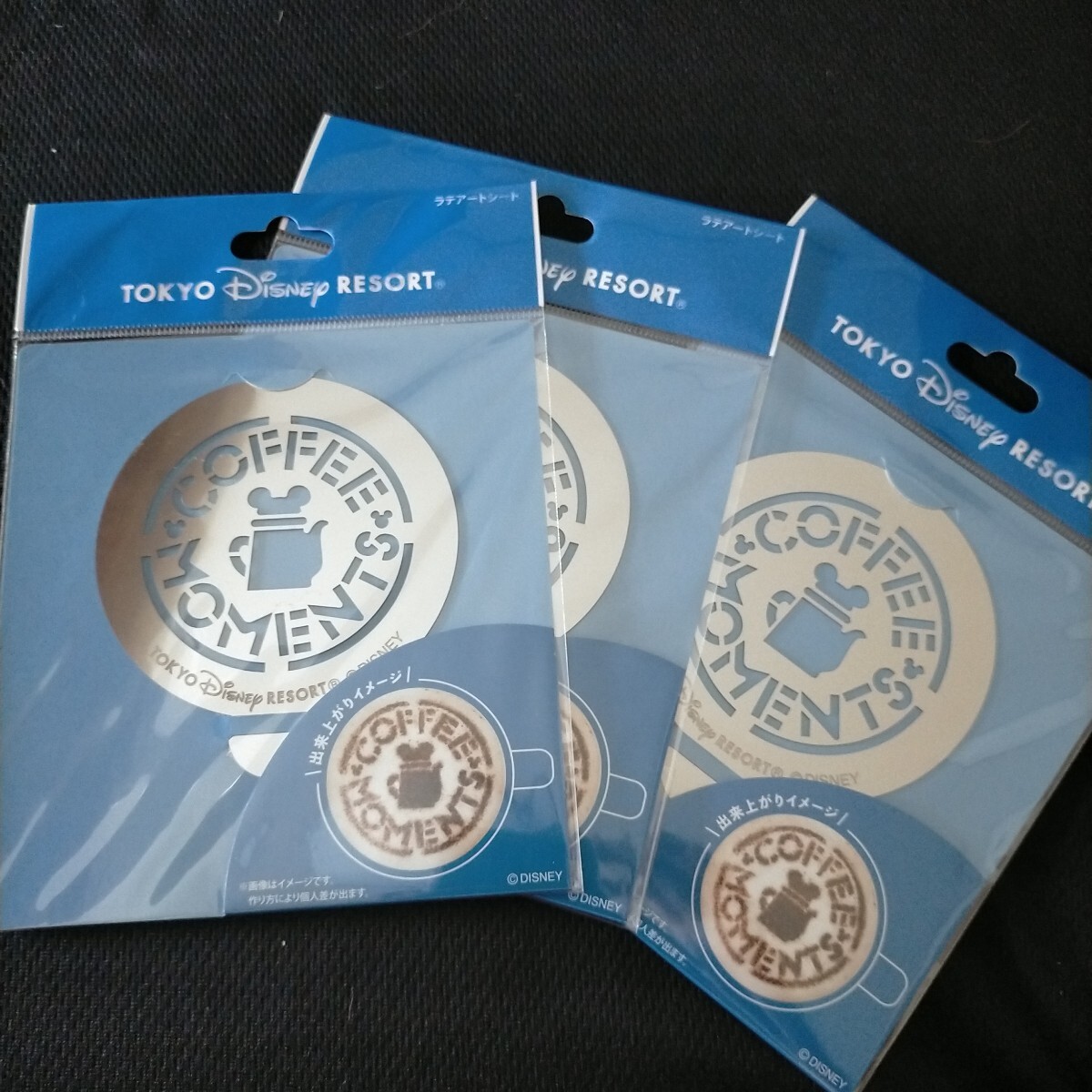 東京ディズニーリゾート ラテアートシート 3個セット Tokyo Disney resort コーヒー 紅茶 アート カフェ おしゃれ ミッキー ミニー 拍卖