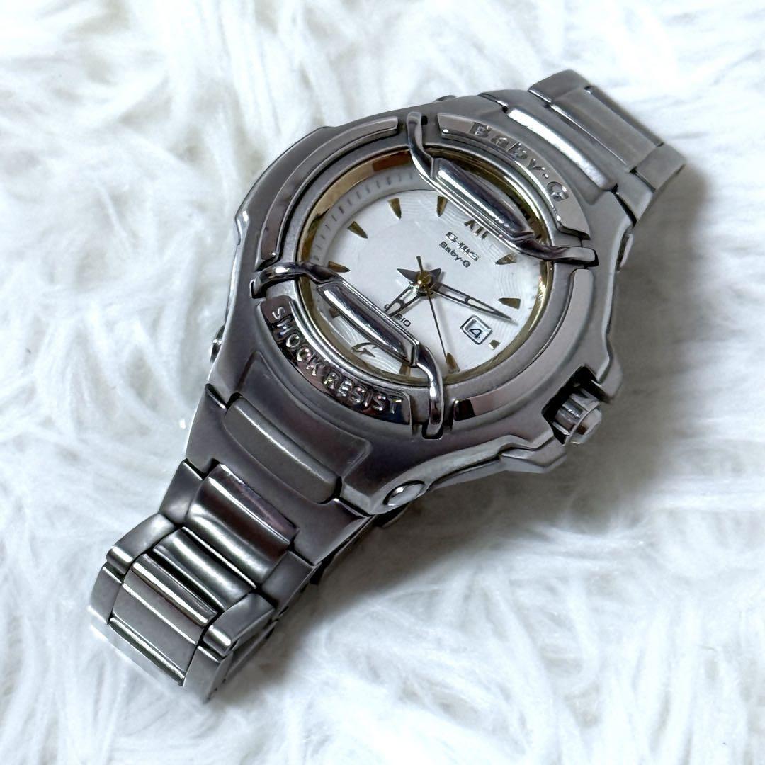 稼働品 CASIO カシオ Baby-G MSG-550GLV 希少品 腕時計 クォーツ アナログ拍卖
