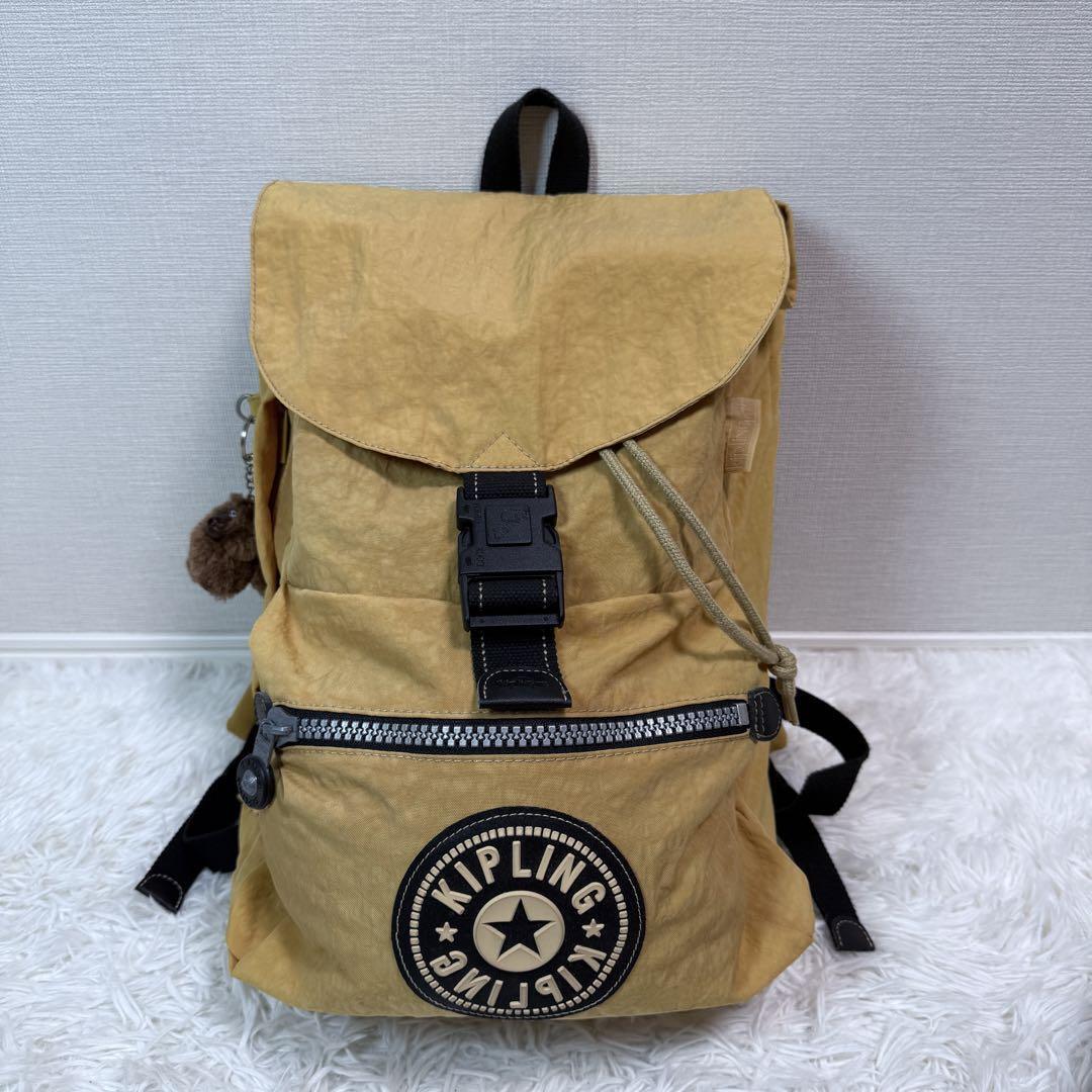 希少 KIPLING キプリング バックパック リュック ユニセックス A4収納 ビッグロゴ拍卖