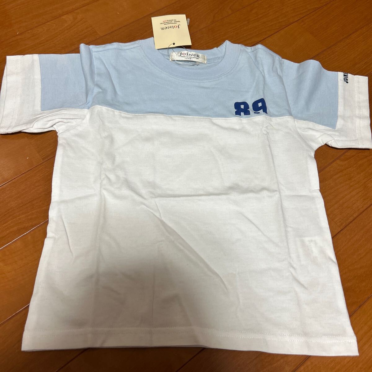 新品タグ付 子供服 半袖Tシャツ Tシャツ サイズ110 ホワイト 白拍卖