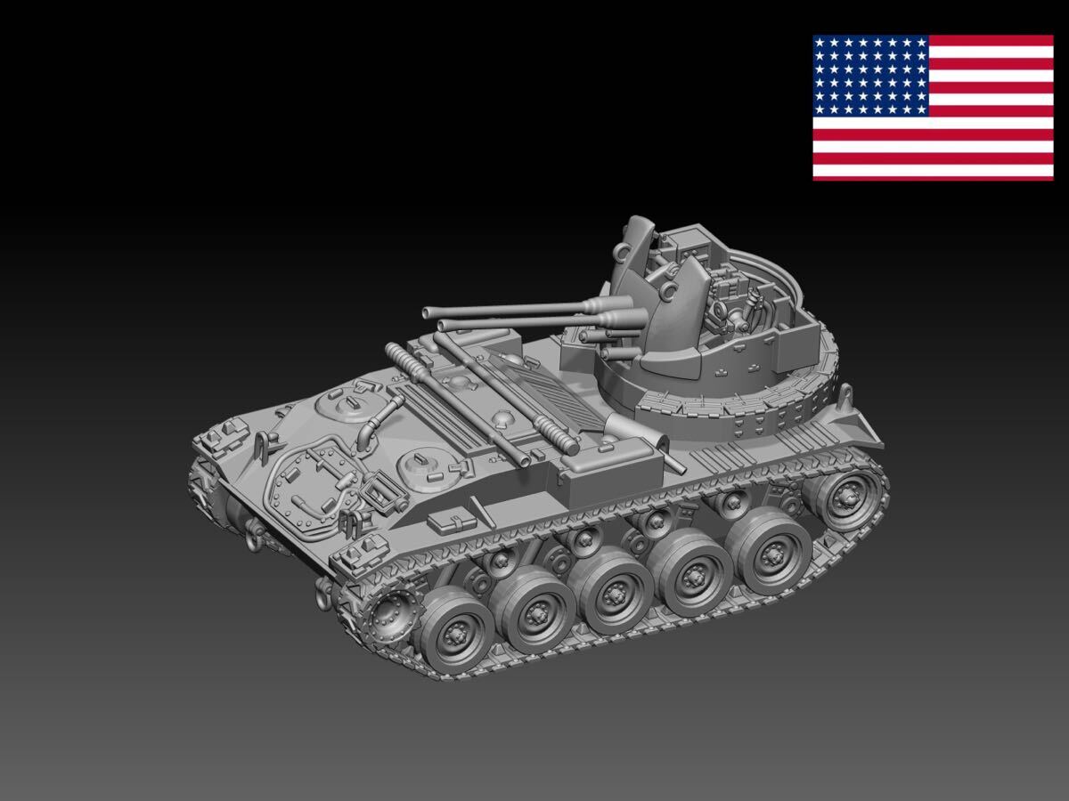 HINODE 1/144レジンキット 未塗装 アメリカ軍  M19対空自走砲 ワールドタンクミュージアム 250413拍卖