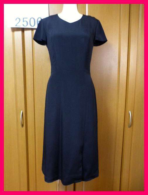 送料無料★ブラックフォーマル半袖ワンピース7【絹/シルク100%】SOIR LABO/東京ソワール 結婚式/披露宴/二次会/イベント/発表会/謝恩会拍卖