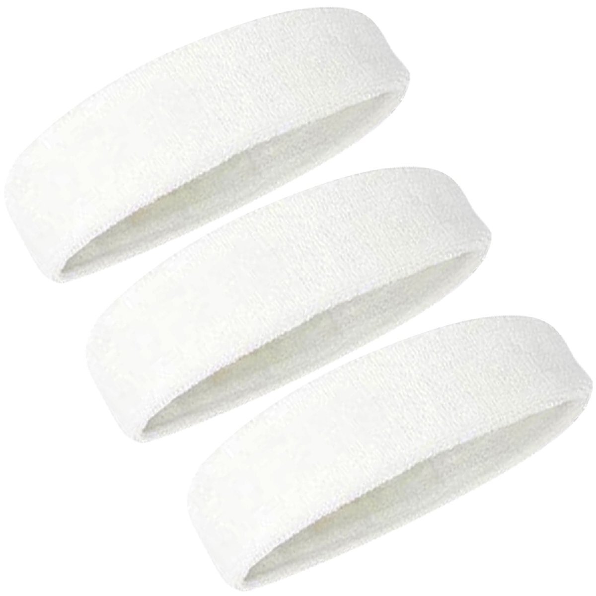 ヘッドバンド ホワイト 3個セット 汗止め スポーツ メンズ おしゃれ バスケ 汗 野球拍卖