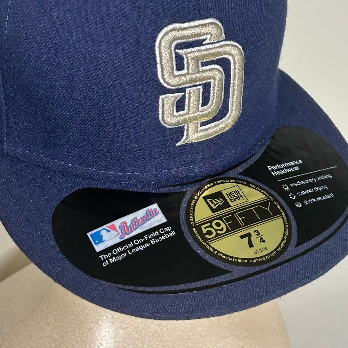 ②【希少】サンディエゴ パドレス ニューエラキャップ アメリカ製 新品 デッドストック 90s 7 3/4 New Era 59Fifty拍卖