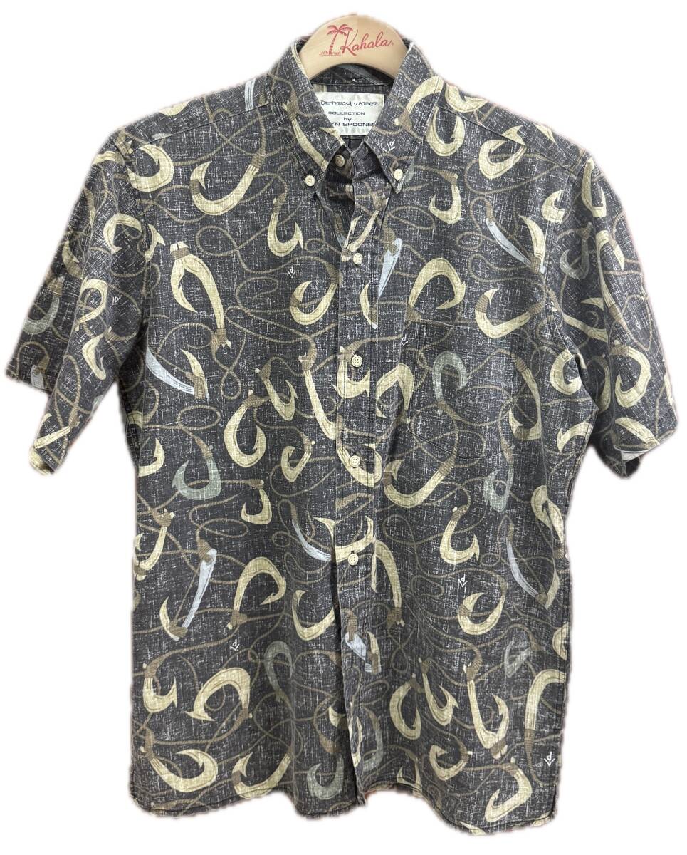 レインスプーナー B.D 前開き アロハシャツ S ボーンカービング #06240859拍卖