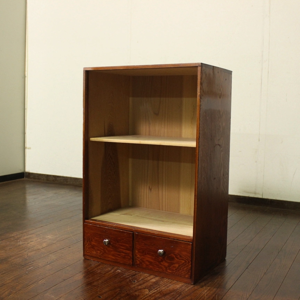 アンティーク 古い無垢材収納棚 和本箱/古家具/店舗什器/ビンテージ/インテリア/飾り棚/オープンラック/ショップ什器拍卖