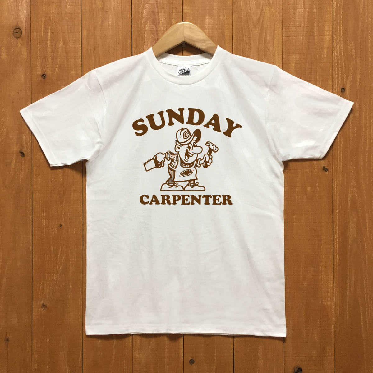 ■ SUNDAY CARPENTER Tシャツ■XLサイズ(ホワイトxブラウン)拍卖