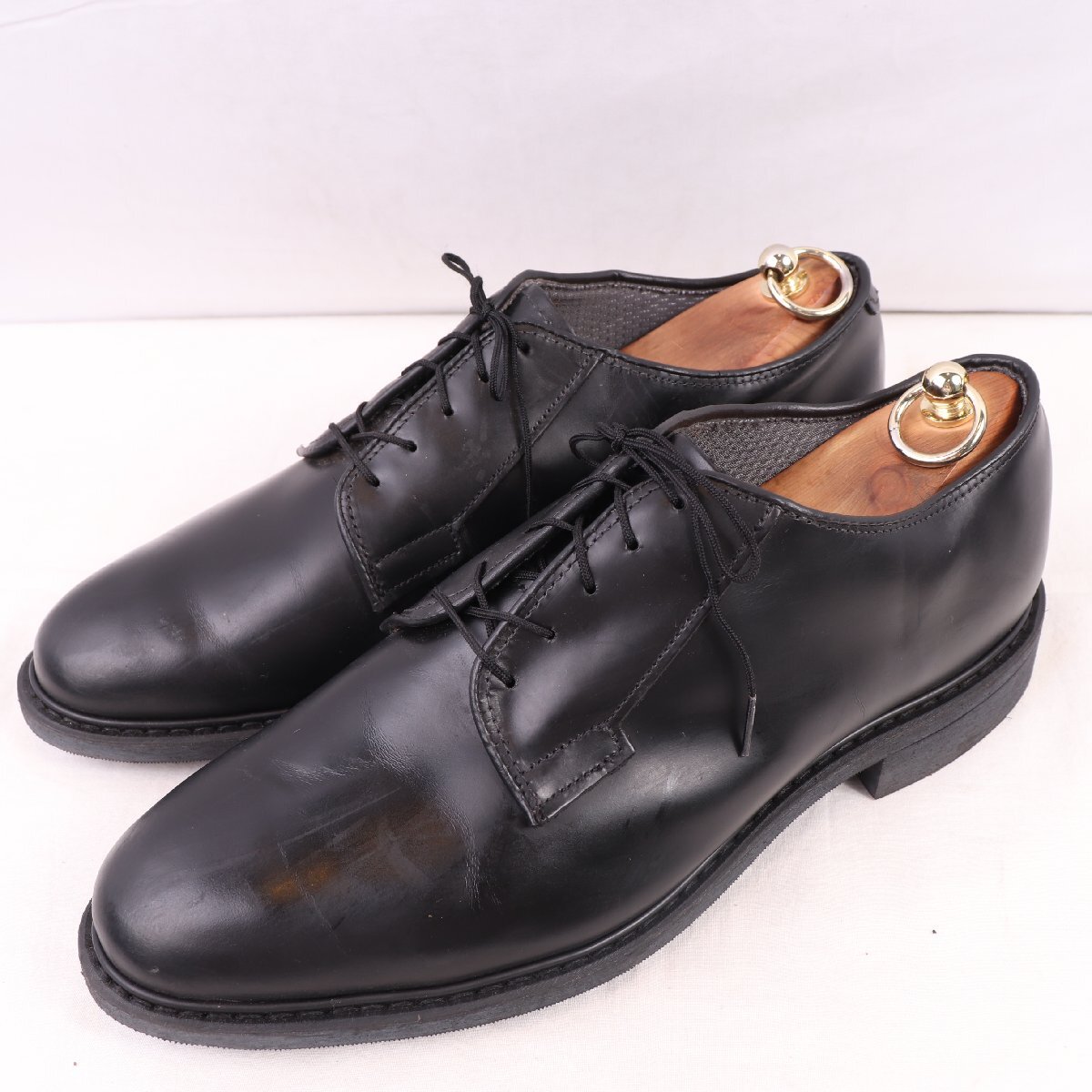 USA製 CAPPS 12 D/ ~30.0cm 位 レザーシューズ ブラック キャップス 米軍 オフィサー サービスシューズ メンズ 革靴 中古 ds5289拍卖