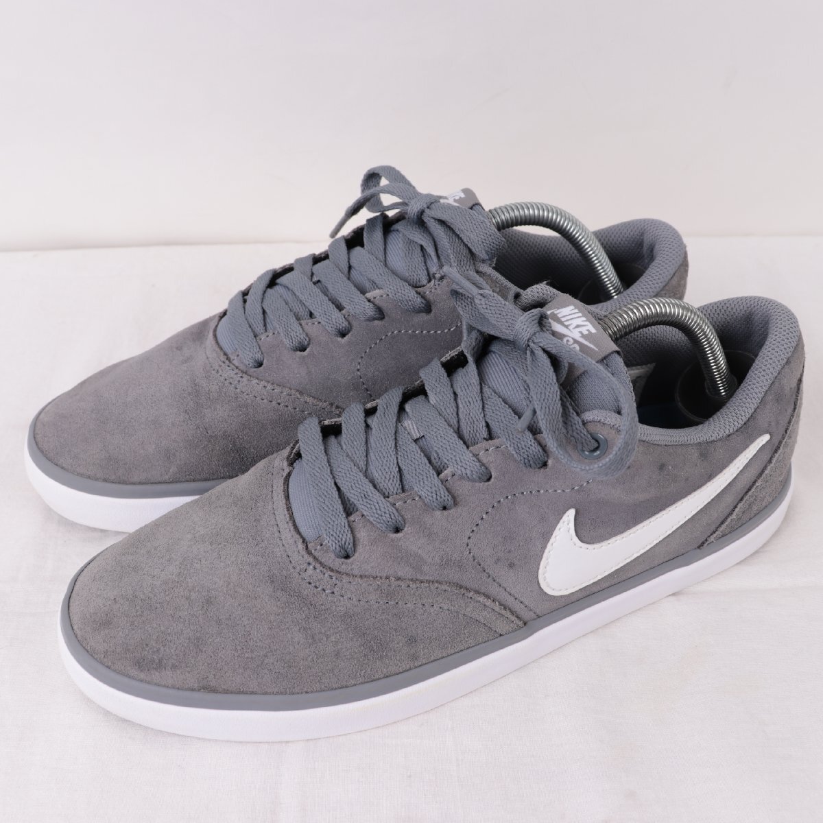 SB CHECK SOLAR 27.0cm/NIKE エスビー チェック ソーラー 古着 中古 グレー 灰色 白 メンズ スニーカー xx9011拍卖