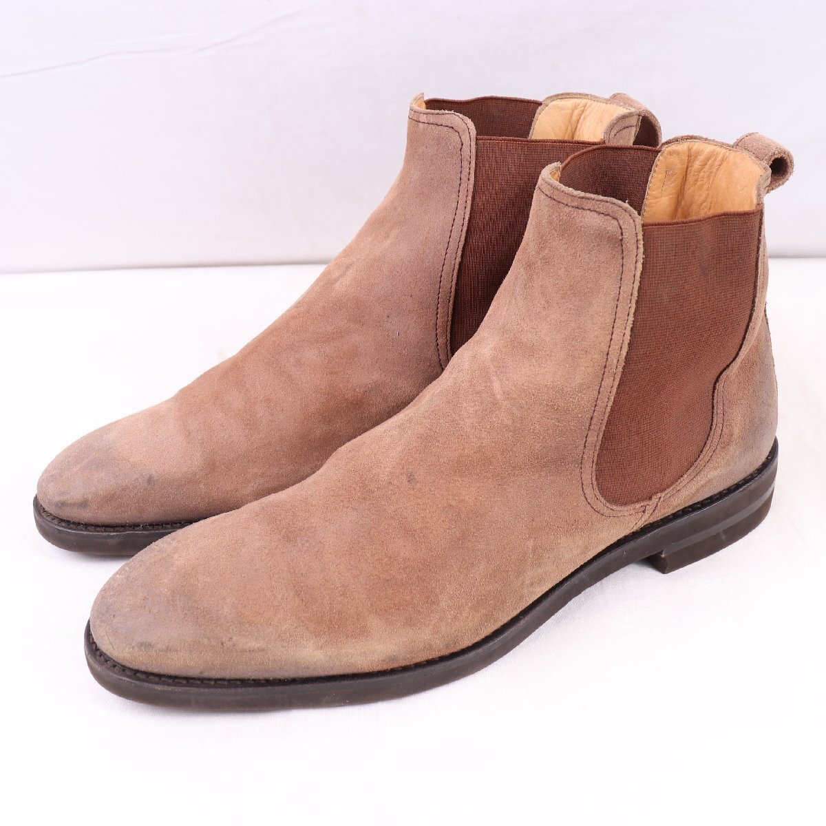 Berwick 10 / 28.5cm-29.0cm 位 バーウィック チェルシーブーツ サイドゴア グッドイヤー スペイン製 革靴 中古靴 メンズ 古着 ds5308拍卖