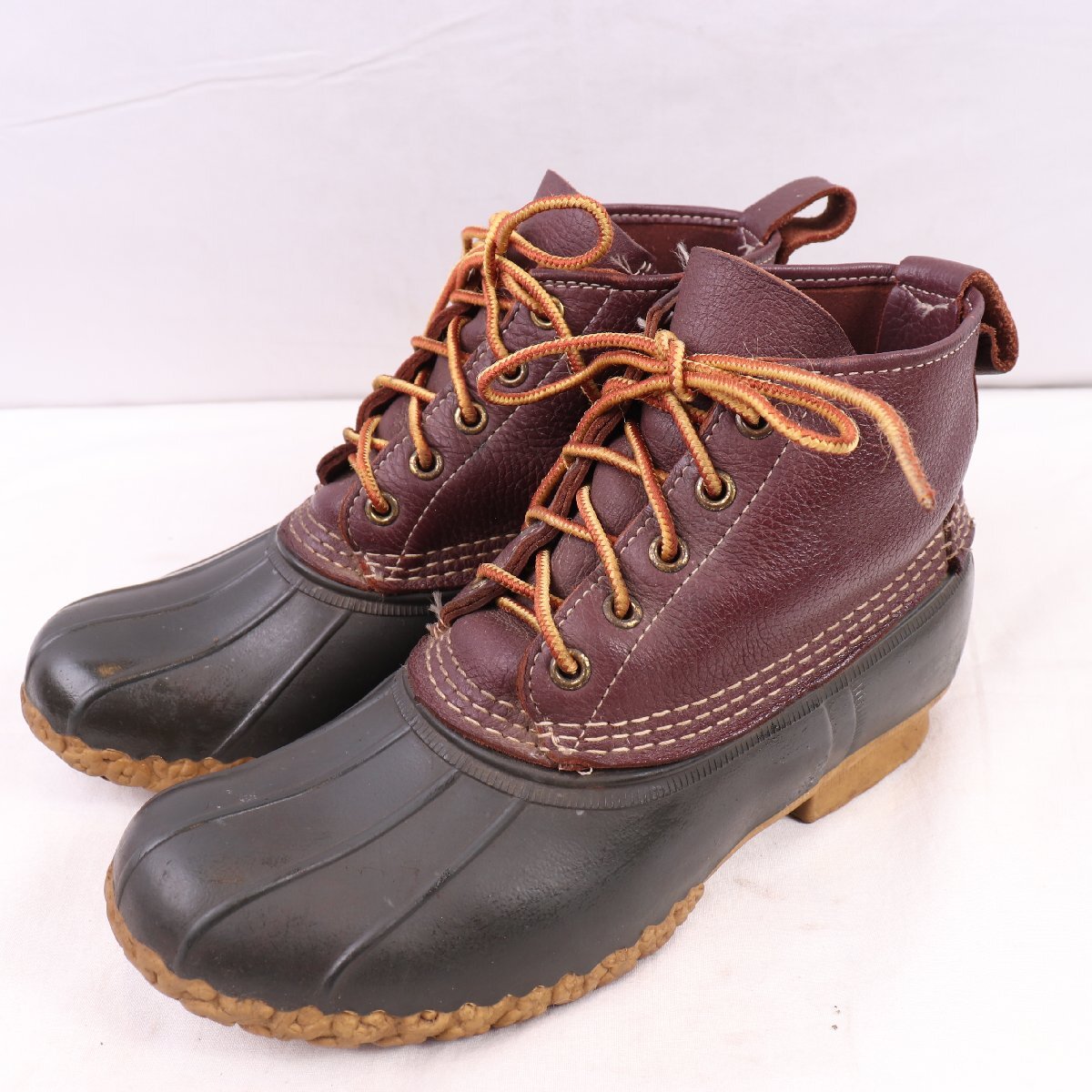 USA製 ビーンブーツ 24.5cm 位 アメリカ製 5ホール LLビーン L.L.Bean ハンティング アウトドア メンズ 中古 bb1066拍卖