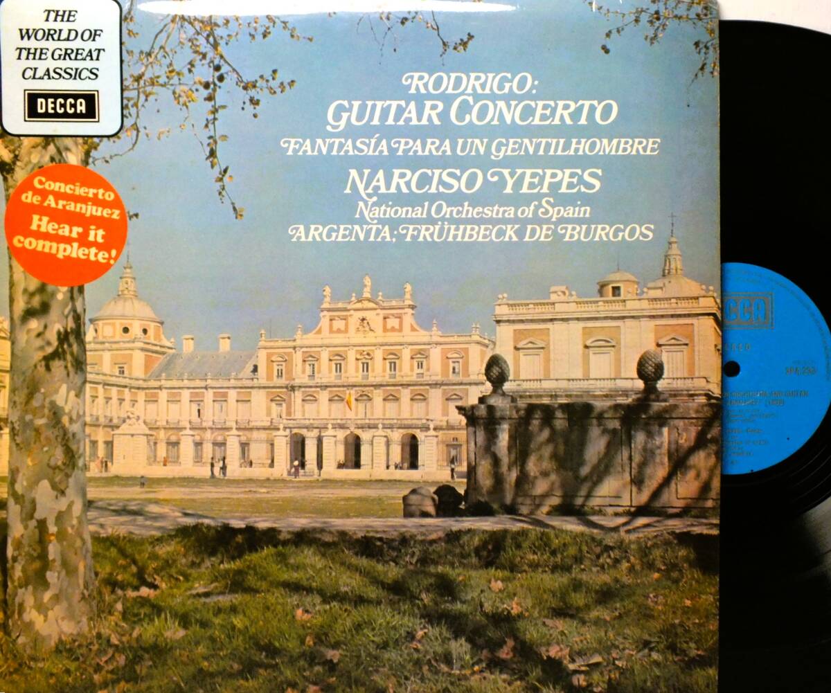 SPA 233 DECCA 【ギター】ナルシソ・イエペス アタウルフォ・アルヘンタ ロドリーゴ ギター協奏曲 【8商品以上同梱で送料無料】2506拍卖
