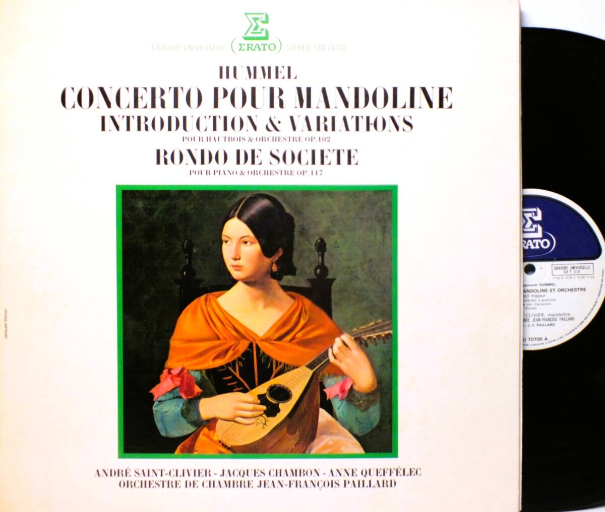 STU 70700 ジャン=フランソワ・パイヤール フンメル CONCERTO POUR MANDOLINE ET ORCHESTRE 【8商品以上同梱で送料無料】2506拍卖