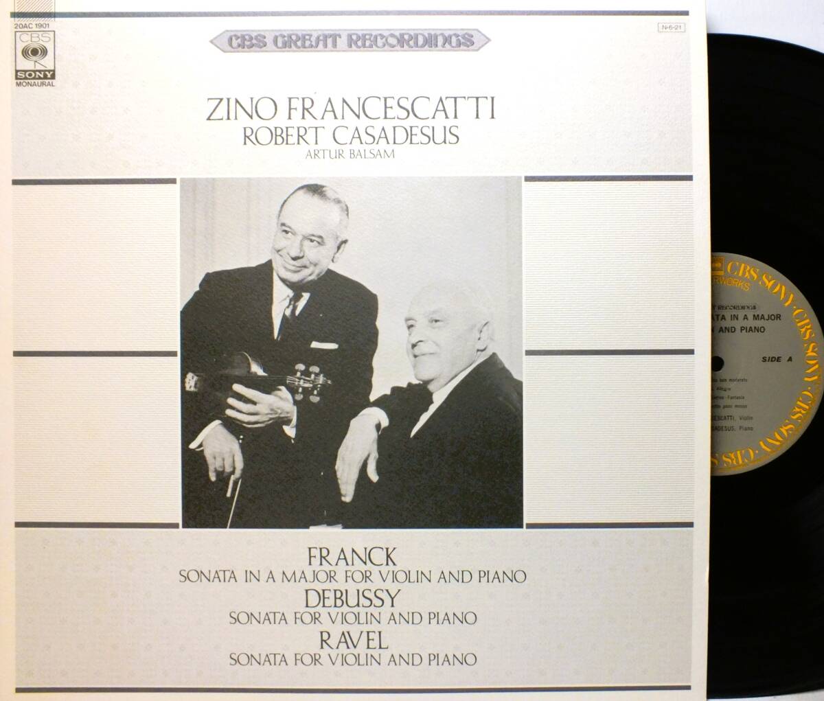 20AC 1901 【ヴァイオリン】ジノ・フランチェスカッティ カザドシュ バルサム フランク ラヴェル ソナタ【8商品以上同梱で送料無料】2506拍卖