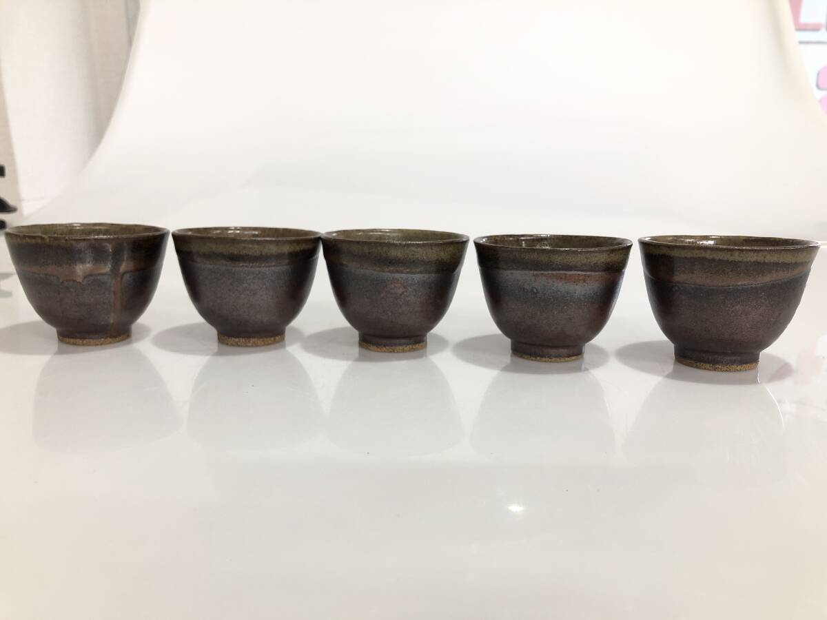 HB4041 湯呑 茶器 5客 在銘 和風 和食器拍卖