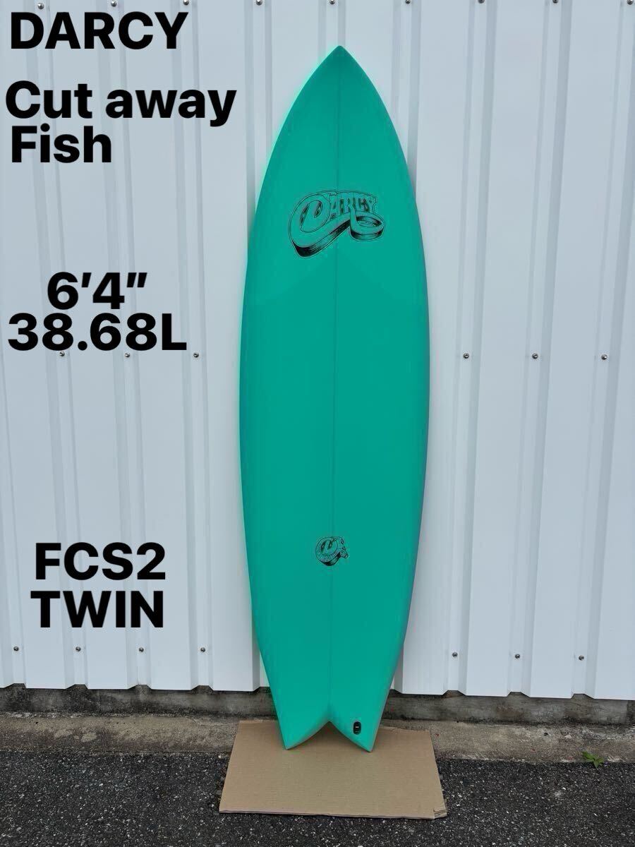 新品!未使用!2025 NEW MODEL DARCY SURFBOARDS CUT AWAY FISH 6’4” 38.68L FCS2 TWIN EPS拍卖