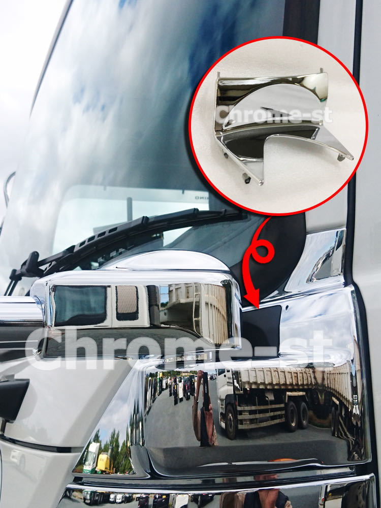 HINO 17プロフィア&17レンジャー共通 メッキ製 コーナーパネル付属カバー拍卖