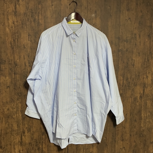 A370◇AMERICAN HOLIC | アメリカンホリック ストライプシャツ ライトブルー×ホワイト レディース Lサイズ 中古品拍卖