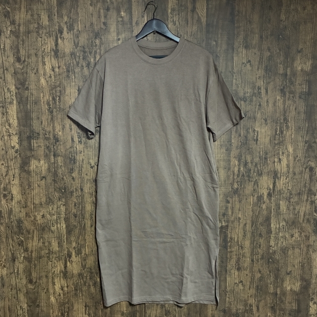 A370◇swing by | スウィングバイ 半袖ロングTシャツワンピース モカブラウン レディース Mサイズ 中古品拍卖