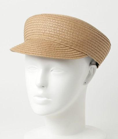 美品 ★ 即決・送料無料 ★ サイズ調節可能 ★ AZUL by moussy 立体ザツザイ風キャスケット ベージュ拍卖