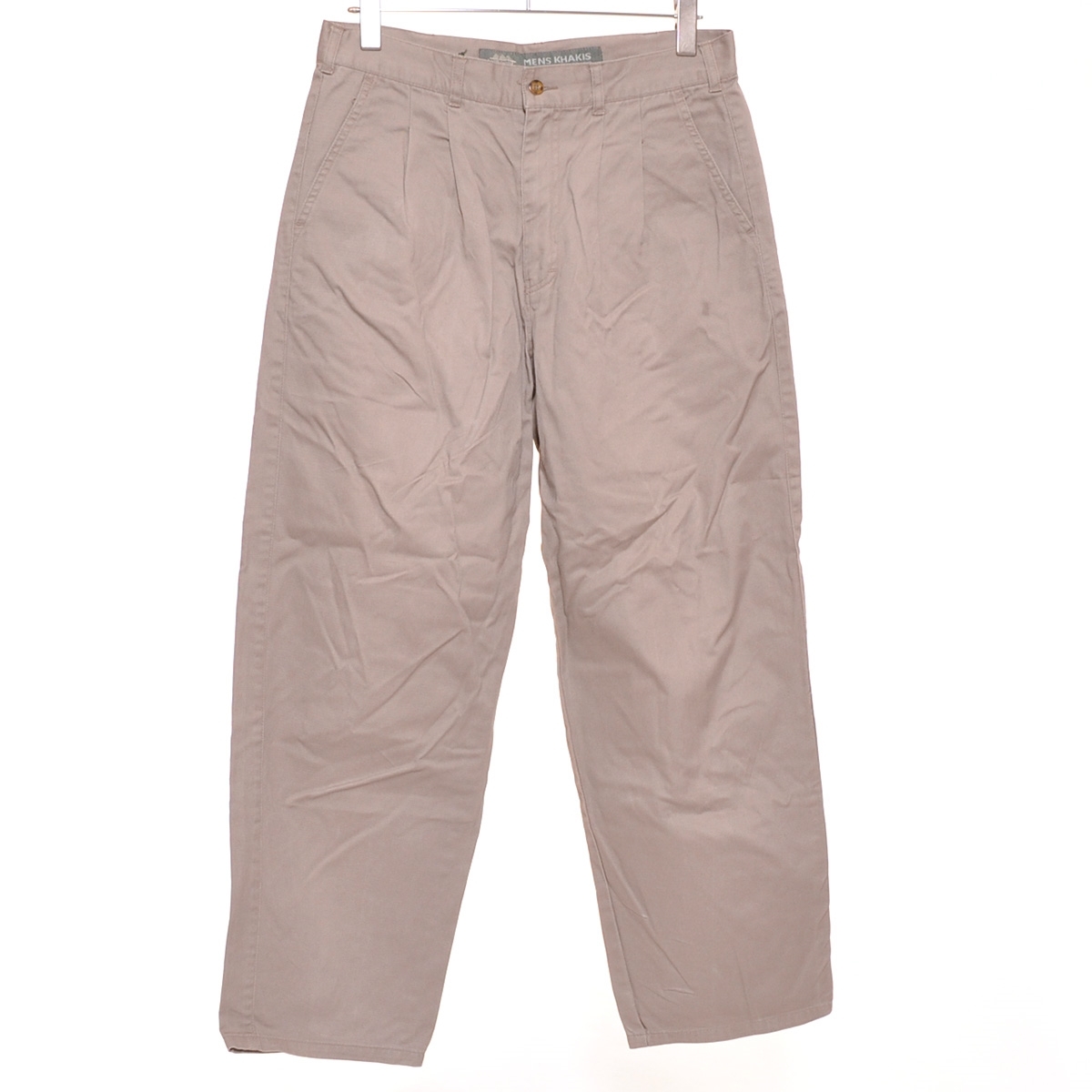 〇498840 tera gear テラギア ○チノパンツ ツータック トラウザー MENS KHAKIS サイズW34 メンズ ベージュ拍卖