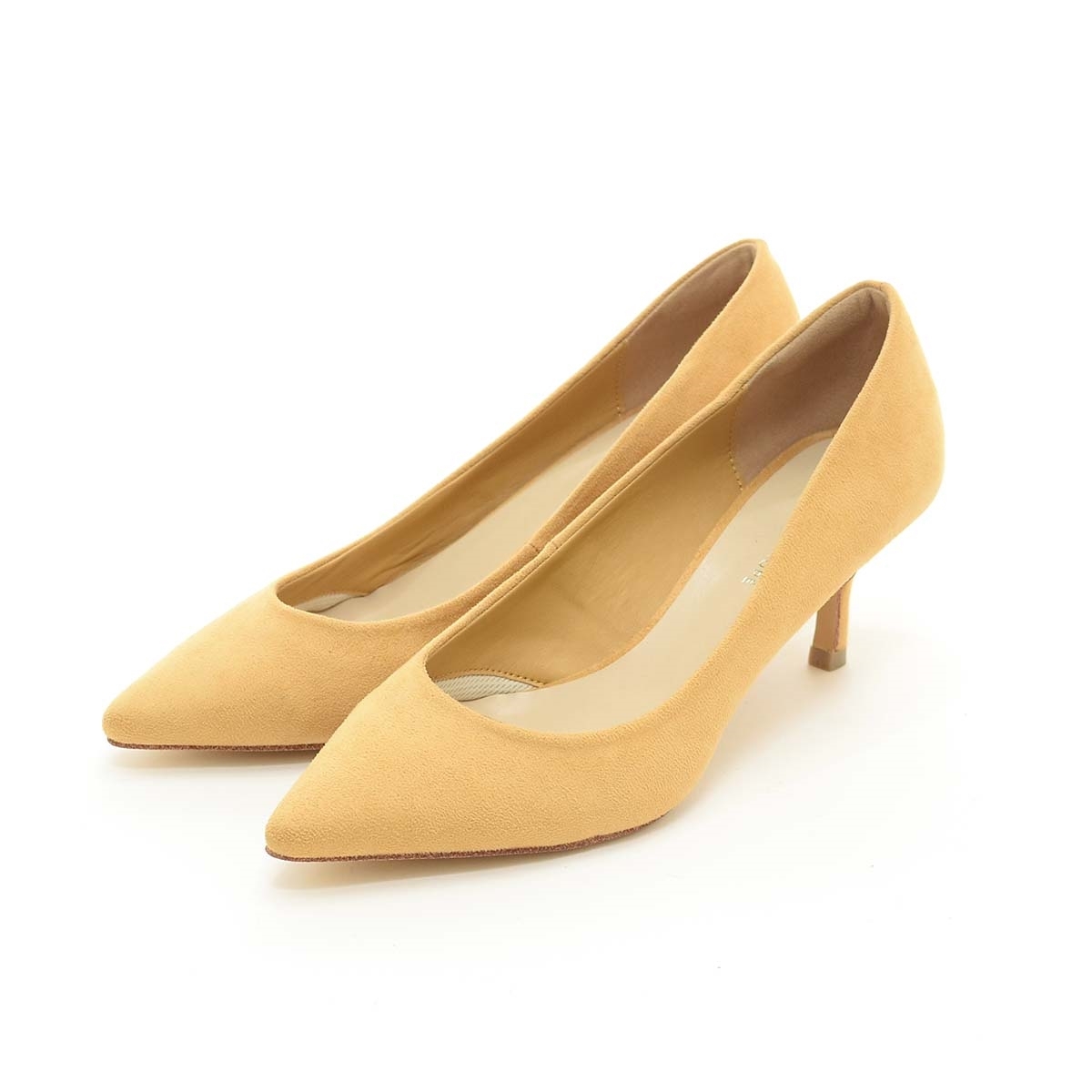 □514296 ADAM ET ROPE アダムエロペ ○パンプス サイズ24.0cm スウェード レディース イエロー拍卖