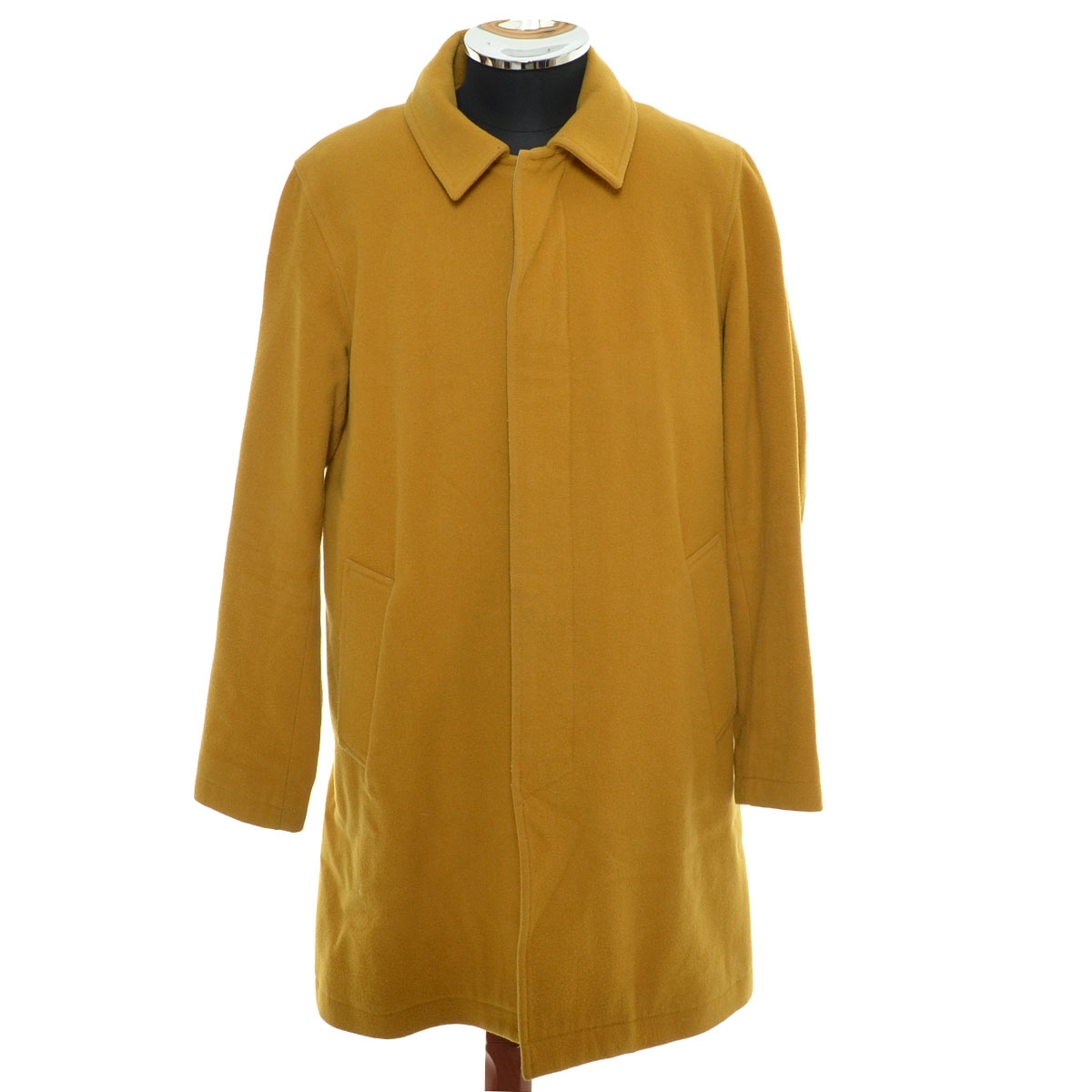 〇532653 Mr.GENTLEMAN ミスタージェントルマン ○ステンカラーコート MG12A-S005 サイズM メンズ 日本製 マスタードイエロー拍卖
