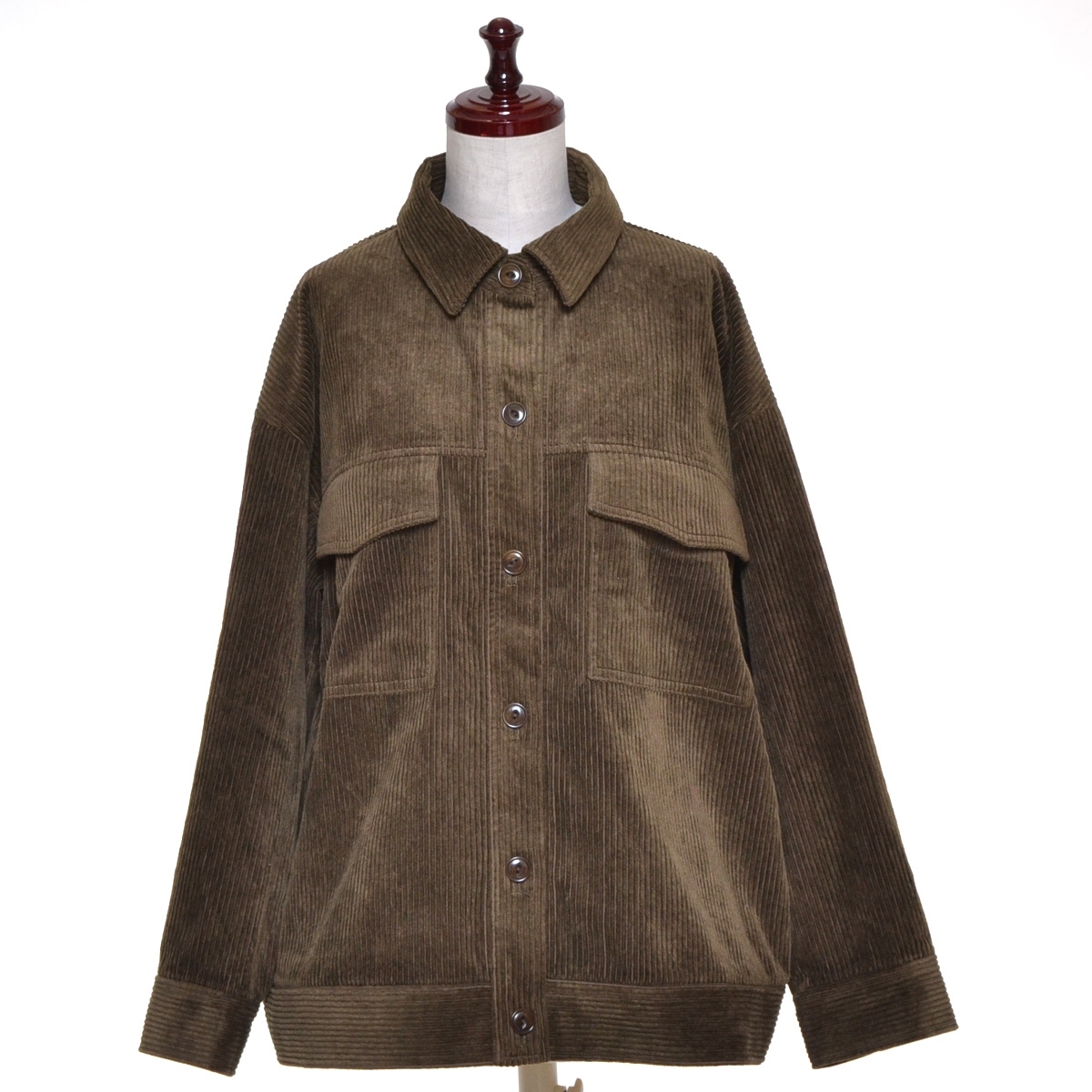 ■491023 JET NEW YORK ジェットニューヨーク ●ウォッシャブル オーバーサイズコーデュロイジャケット サイズ4 20aw レディース ブラウン拍卖