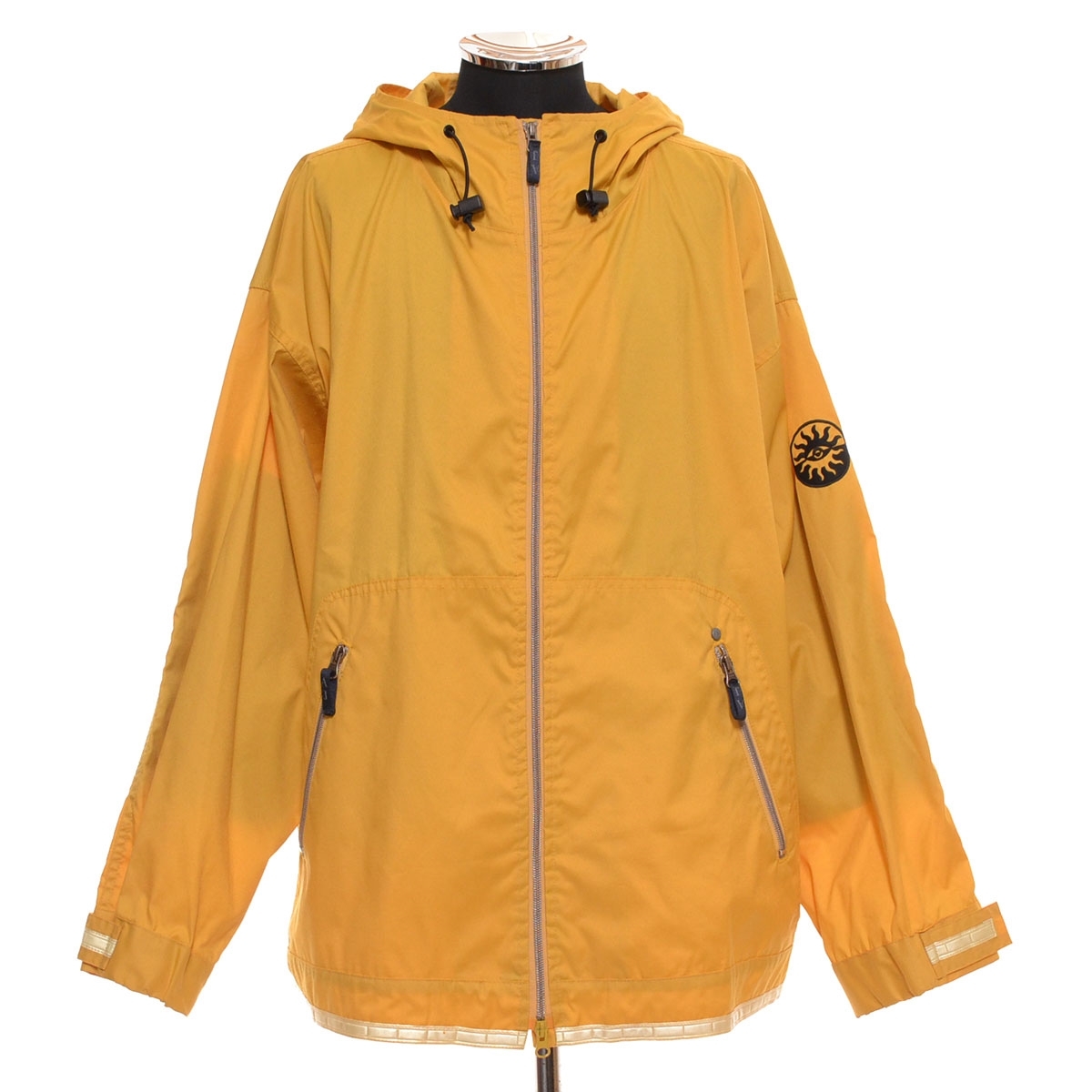 ●505902 ARMANI JEANS アルマーニジーンズ AJ GIORGIO ARMANI ●ウインドジャケット 90s ヴィンテージ 46 メンズ イタリア製 イエロー拍卖